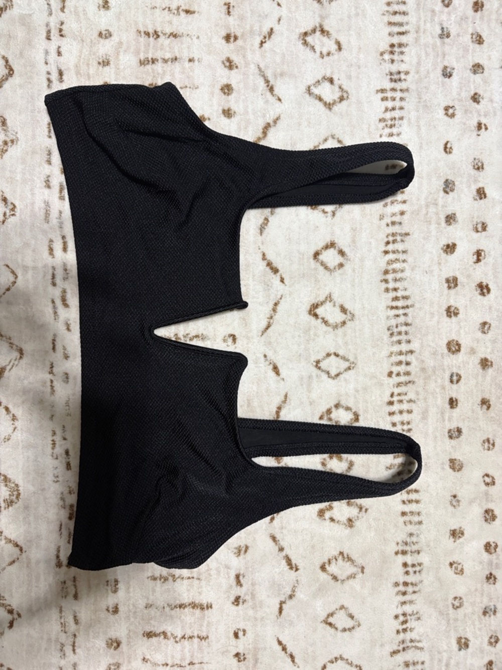 aerie Black V-Notch Scoop Swim Top